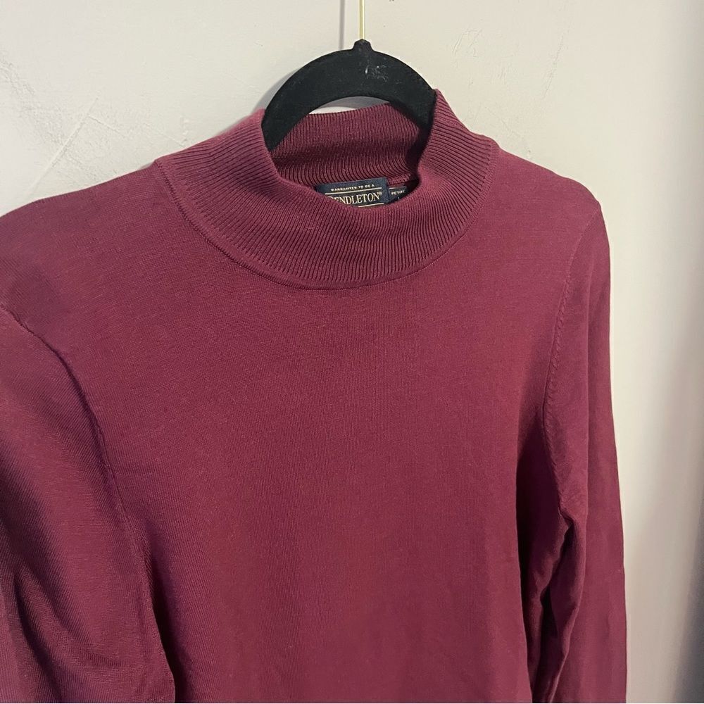 Pendleton Maroon Silk Blend Sweater - image 6